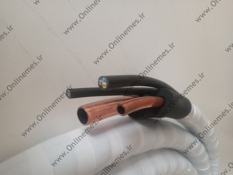 لوله مسی و عایق کولرگازی مناسب کولر 12000 به همراه کابل و پرایمر به صورت متری